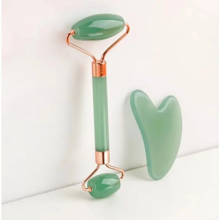 Gua Sha 2PCS Massage Stone & Skincare Roller